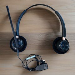 Plantronics EncorePro HW520 Black Duo Digital Headband Headset (Open Box)