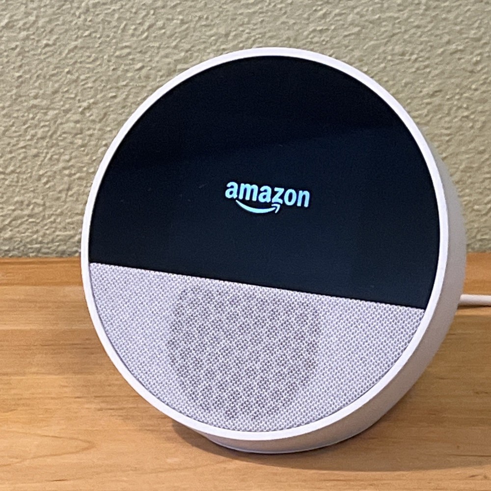 Amazon Echo Spot Smart Speaker Display (Model BV84J9) – White