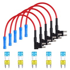 15PCS Fuse TAP Adapter Kit 12V 15 Amp 20Amp Car Add-a-circuit Mini ATM APM Blade