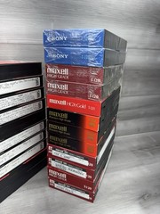 22 TOTAL MAXELL VHS T-120 HIGH-GRADE Tapes from the 2000s Sold as Blanks + SONY