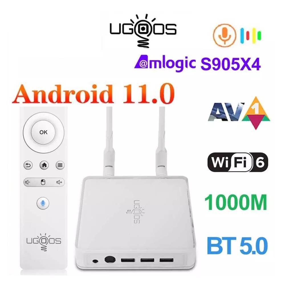 UGOOS AM7 TV Box Amlogic S905X4 Android 11 TV Box 4GB DDR4 32GB ROM