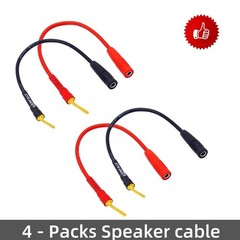 KOOKFJLLZ 2mm to 4mm Banana Plug Adapter Cable – Speaker Wire Black
