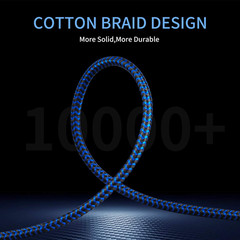 3.5Mm Male to Female Extension Stereo Audio Extension Cable 3FT, Cotton-Braided