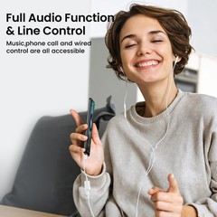 USB C to Lightning Headphone Audio Adapter, C Male White