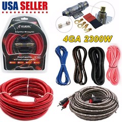 4 Gauge 2300W Car Audio Cable Kit Amplifier Install Amp RCA Subwoofer Sub Wiring