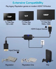 PS1 & PS2 1080P HDMI Upscaler HDTV Cable for Sony PlayStation 1 & 2 – Brand New!