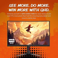 Gaming Monitor 27 QHD Curved 300Hz VA 0.3ms Black CQ27G4ZH AOC Inch screen