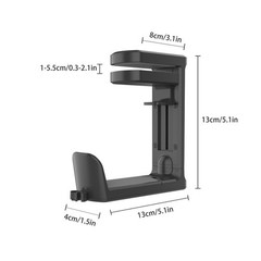 360° Gaming Headphone Hanger Display Stand Holder Hook Under Desk Headset Mount