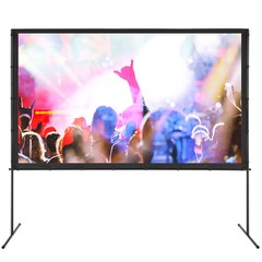 VEVOR Projector Screen with Stand 100 inch 16:9 4K 1080 HD Movie Screen Bar Feet
