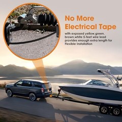 4 Way Trailer Wiring Harness 10FT Jacketed Cable, 18AWG 4 Pin Flat 18AWG 10FT