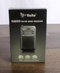 New Kaito KA200 AM FM Portable Pocket Radio Receiver Silver Built In Speaker