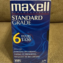10 Sealed Maxell 6 Hours VHS Tapes T-120