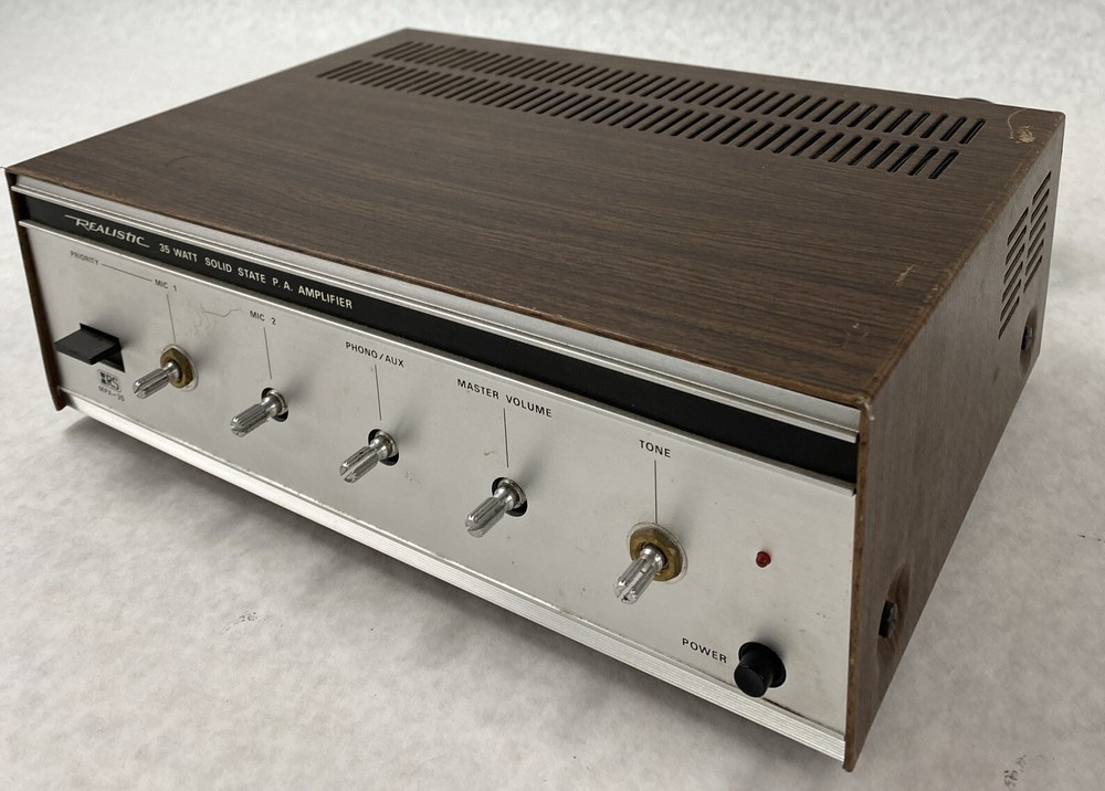 Realistic 32-2022 MPA-35 Public Address Amplifier MISSING KNOBS