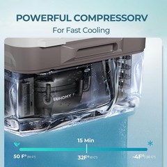 12V Car Refrigerator Freezer Portable Compressor Cooler APP Control for Camping