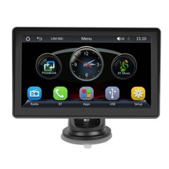 7″ Portable Car Stereo Radio Wireless Apple CarPlay Android Auto Touch Screen
