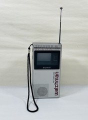 Vintage 1983 Sony Watchman FD-30A, Mini Portable TV, FM Stereo, AM, Works, Japan