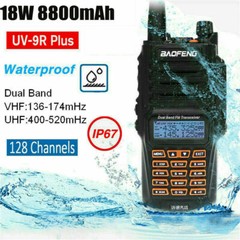 US BAOFENG 18W 8800MAH UV9R PLUS WALKIE TALKIE UHF VHF LONG RANGE WATERPROOF LOT