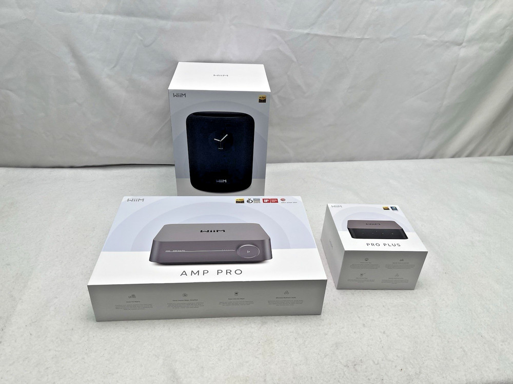 WiiM Amp Pro Amp002 Pro Plus ASR003 & WiiM Sound SPK001 w Auto Room Tuning