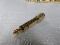 Lot of 120 – Stereo Audio Headphone Adapter 3.5mm 1/8 Female to 6.35mm 1/4 Male