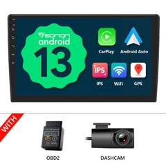 DVR+OBD+Android 13 Double Din 10.1″ IPS Car Stereo GPS Navi Radio Head Unit 2DIN