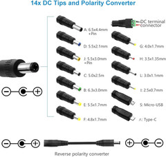 AC Adapter 120W Universal Power Adapter 4V 5V 6V 9V 12V 15V 18V 19V 20V 24V Adju