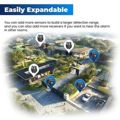 1/3 Mile Long Range Solar Driveway Alarms Wireless Outdoor Motion Sensors System