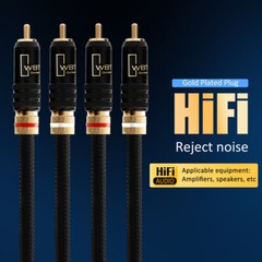 Pair 5N OFC Pure Copper Conductor Wire HiFi Audio Signal Interconnect RCA Cable