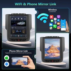 9.7″ Tesla Style FOR 2013-2019 DODGE RAM 1500 2500 3500 CARPLAY GPS RADIO STEREO