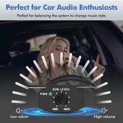 Universal Bass Knob Control for Car Amplifier, Bass Volume Knob with 4-Pin Exten