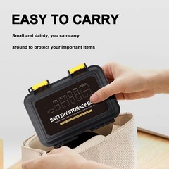 CR2 CR123A Lithium Battery Organizer Case, 28 Slots, Waterproof Hard Case for…
