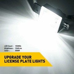 2PCS White LED License Plate Light For 2014-2020 Chevrolet Silverado/GMC Sierra