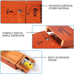 Useless Box Leave Me Alone Machine Fully Assembled in Real WooD/ 2 DAY FAST SHIP