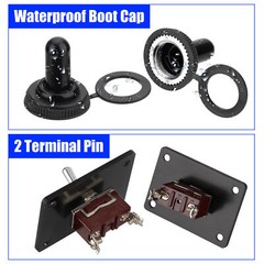 2x Heavy Duty Toggle Switch SPST 2Pin On-Off Amp 30A 12VDC/15A 250VAC/20A 125VAC