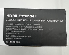 WBox Spec Sheet 0E-HDMIEX4KC 4K HDMI 230ft Extender PoC/HDCP 2.2 Built in ESD