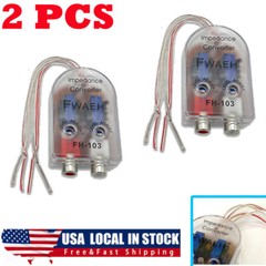 2-Channel RCA Line Out Level Car Speaker High to Low Impedance Converter 2PCS