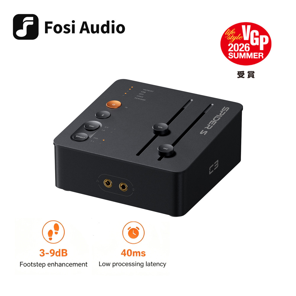 Fosi Audio C3 Gaming External Sound Card USB DAC/AMP for PC for Switch FPS