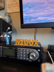 Personalized Ham Radio Callsign Plaque Custom 3D Printed Amateur Radio Desk Sign