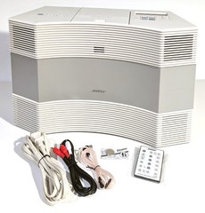 🔥【PRO SERVICED】MINTY Bose Wave CD-3000 Radio/CD! White/Silver~Remote+💥GUARANTY