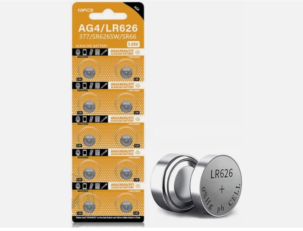 10 Pcs LR626 SR66 SR626SW Alkaline Button Watch Battery AG4 377 376 364 363