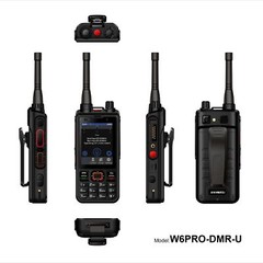 ANYSECU W6PRO 4G Network Radio Android 10 Real-ptt Zello UHF DMR Digital Radio