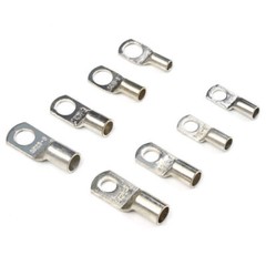 140/240X Battery Cable Lug Tinnrd Copper Ring Crimp Terminals Wire Connector Kit