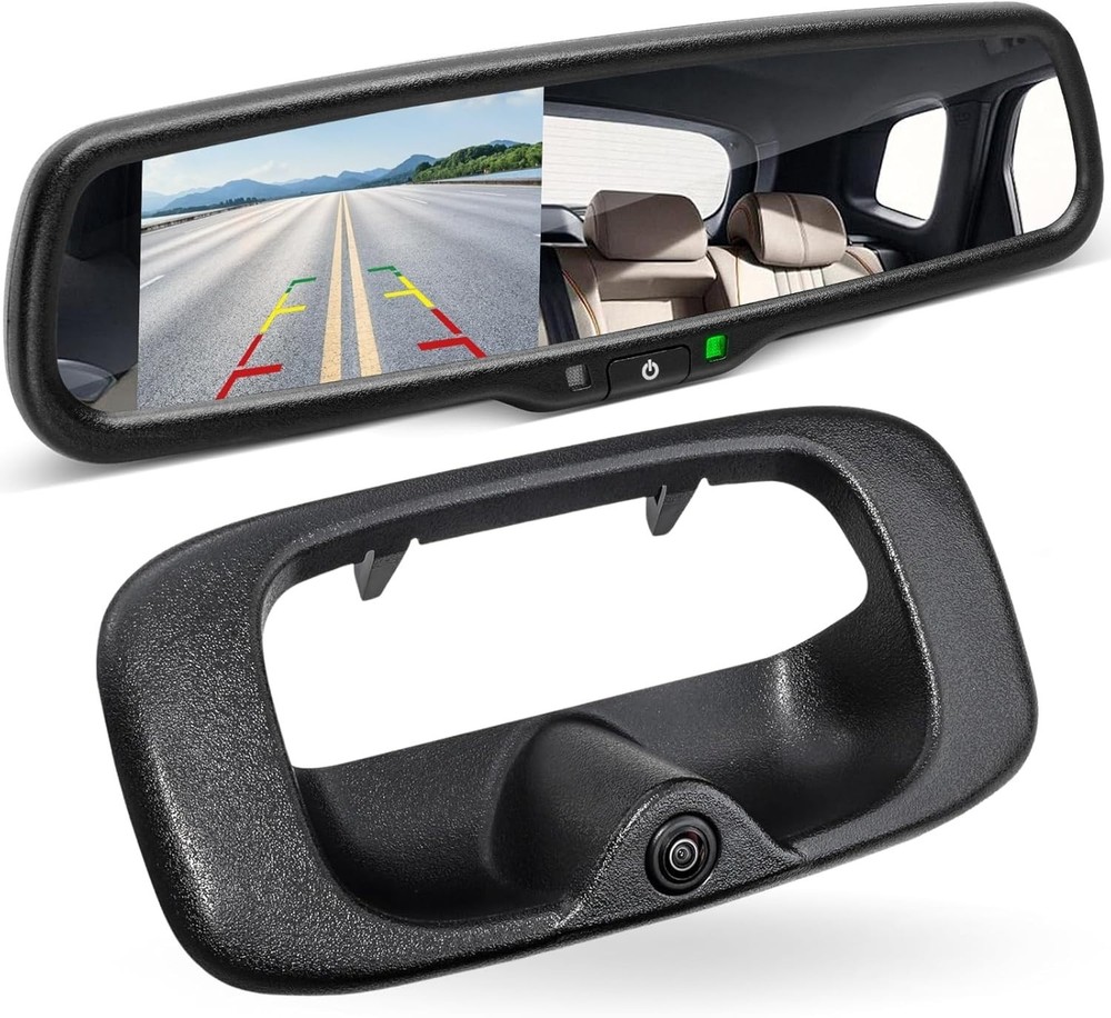 EWAY Tailgate Handle Backup Camera Rear View Mirror Monitor Kit Chevy – OB