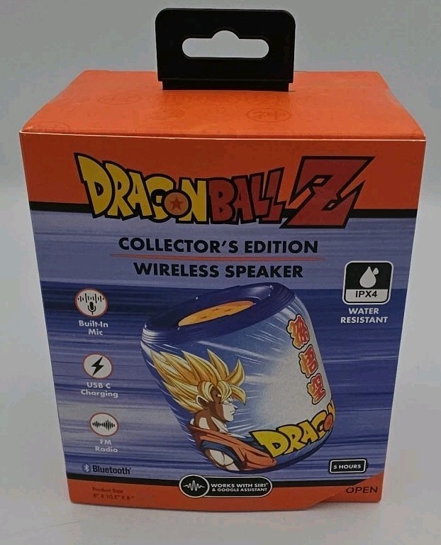 Dragon Ball Z Wireless Speaker with Built in Mic, and Radio!! NEW IN BOX
