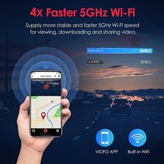 4K Dash Cam Front and Rear, 3840x2160P Ultra HD Car WiFi Camera with GPS,