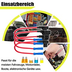 6x A Circuit Fuse Add Blade Tap Mini 15Amp 20Amp Zinc Alloy For Car Boat Truck