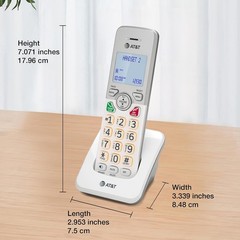 Compact EL1121 Cordless Landline Phone with Hands-Free Speakerphone & Quiet Mode