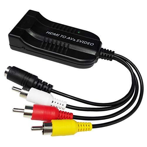 1080p HDMI to Male AV/S Video Adapter S-Video,HDMI2AV+S CVBS Video Converter ,