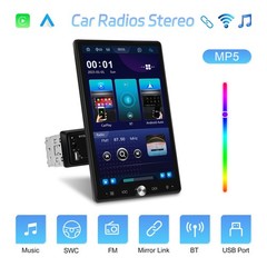 10.4″ Single 1DIN Wireless Apple CarPlay Car Stereo Rotatable Touch Screen Radio