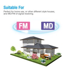 2pcs FM Antenna 75 Ohm F Type Male Plug For Home Radio Stereo Receiver Aerial US
