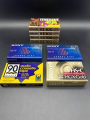 LOT of 8 NOS Blank Cassette Tapes Maxell, Sony, ETC